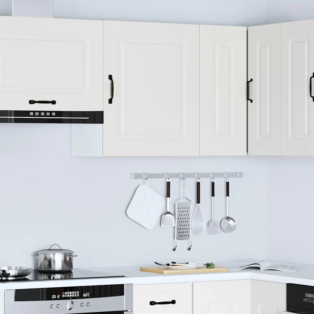 Pensile da Cucina-Mobile Cucina da Parete Kalmar Bianco in Legno Multistrato 359749