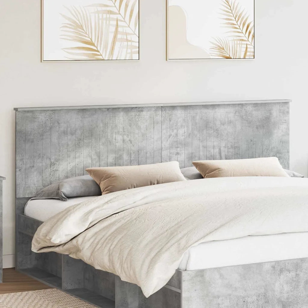 Testiera-Testata-Testiera Decorativa Grigio cemento 200 cm Legno multistrato 391538