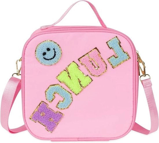 Borsa per picnic - Disegno cartoon - Riciclabile - Rosa - Borsa portatile per picnic - Compatibile con Sunhanny, Pedeco - Borsa portatile per picnic da campeggio.