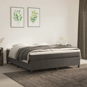 Struttura Letto a Rete a Molle Grigio Scuro 160x200 cm Velluto 3121127