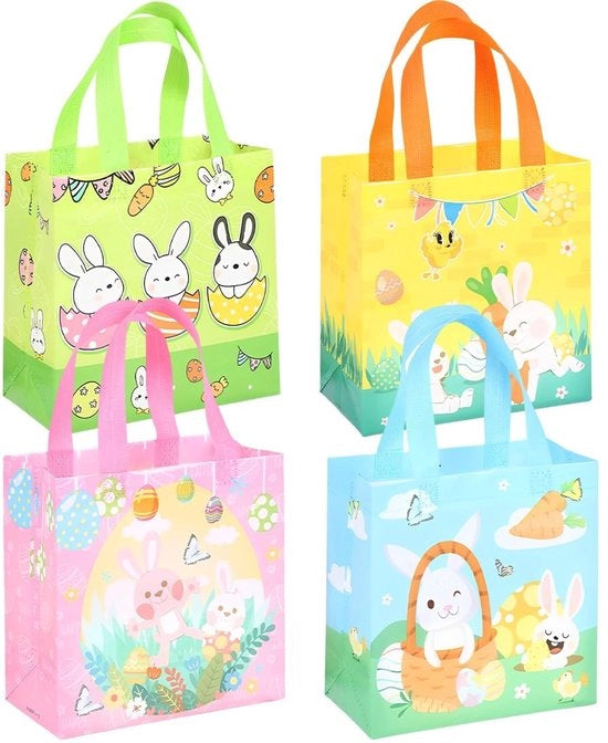 Set di 4 sacchetti regalo riutilizzabili - Materiale: velluto - Dimensioni: 22 x 23 x 11 cm - Sostenibile - Alternativa decorativa al cartone per regali - Sacchetti per regali