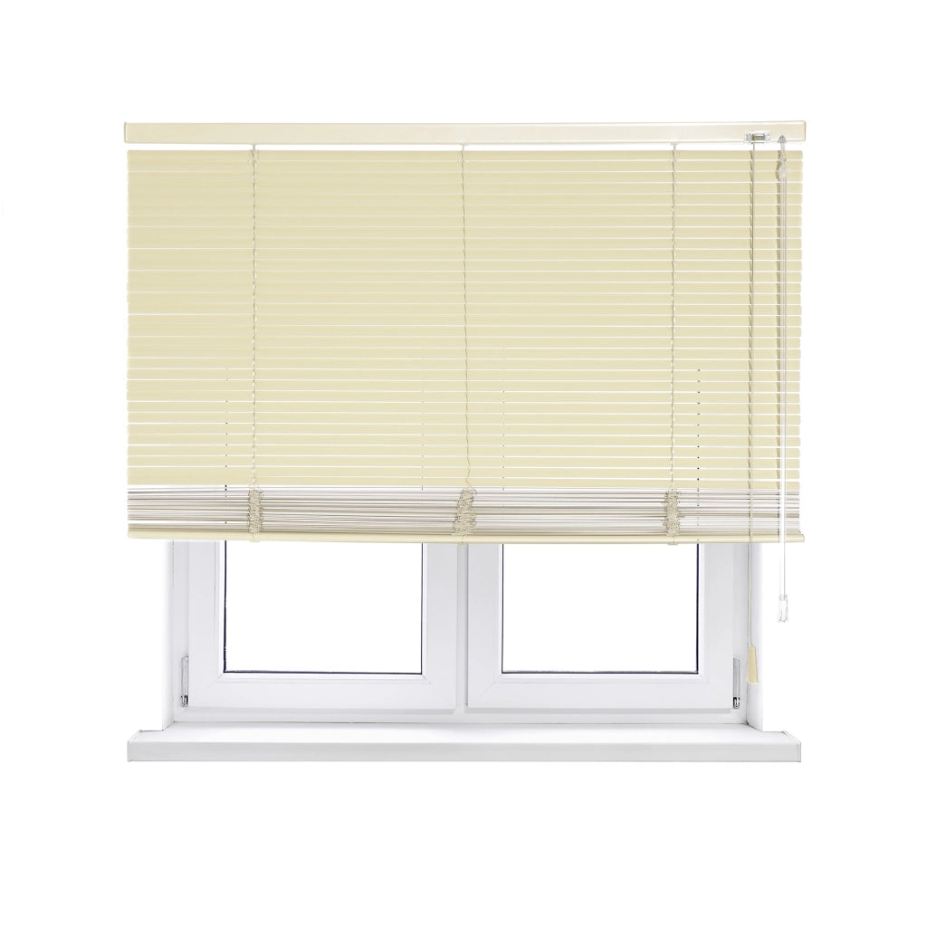 VIEWTEX Veneziana in alluminio  25mm vaniglia  80 X 250cm - Made in Europe - 5 anni di garanzia