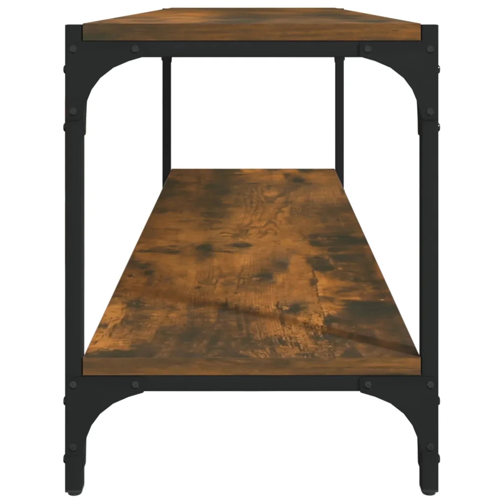 Mobile TV | Armadietto TV | Mobile Porta TV Rovere Fumo 100x33x41 cm Legno Multistrato e Acciaio