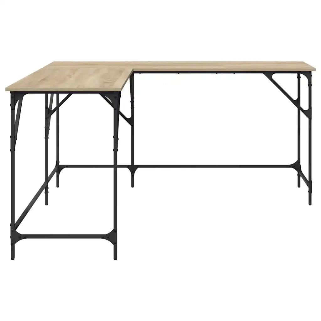 Scrivania | Tavolo da Ufficio Rovere Sonoma 149x149x75 cm in Legno Multistrato