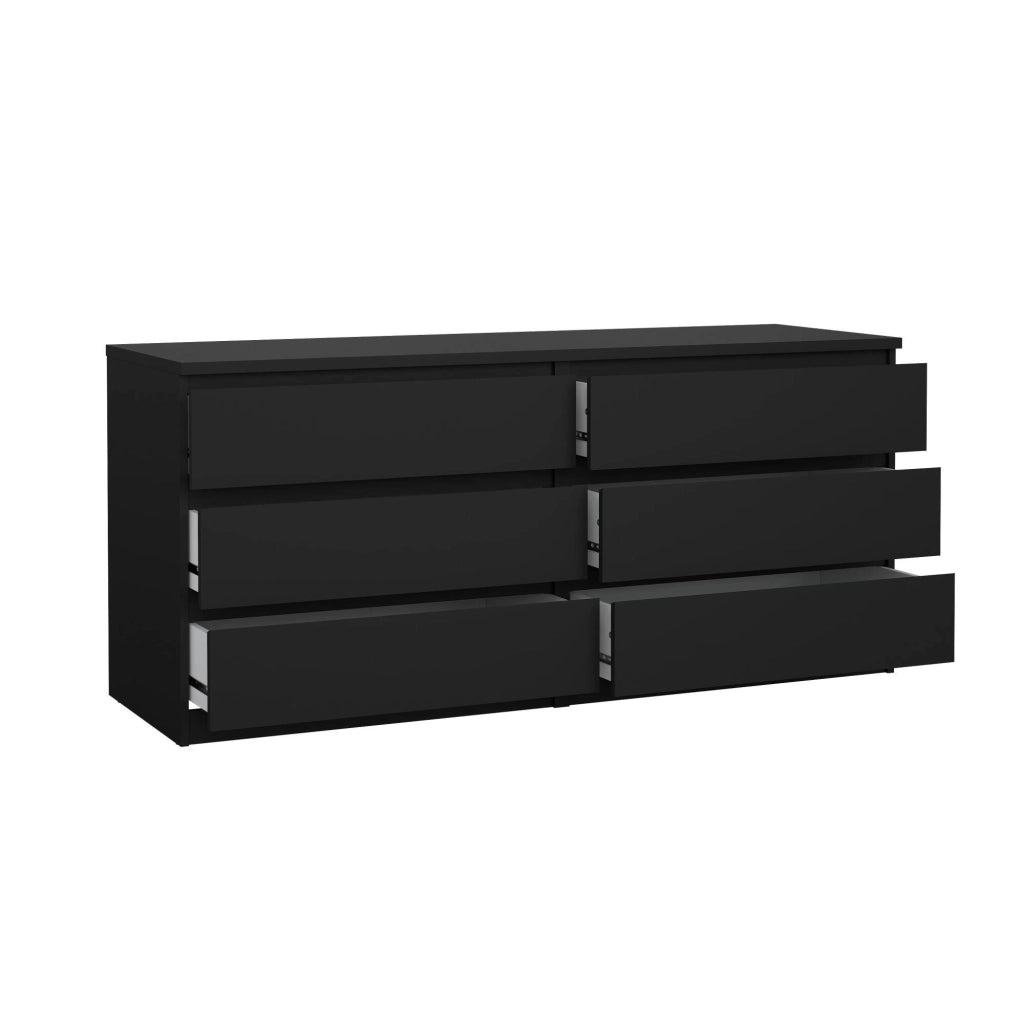 Credenza Abacadabra, Buffet da soggiorno, Madia da salotto, Dispensa da cucina, 154x50 h70 cm, Nero