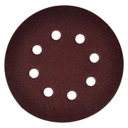 DISCO IN CARTA VELCRATO 'P64E' 8 FORI ø mm 125 x 0 - grana 180- 50 pezzi  - FLEXOVIT