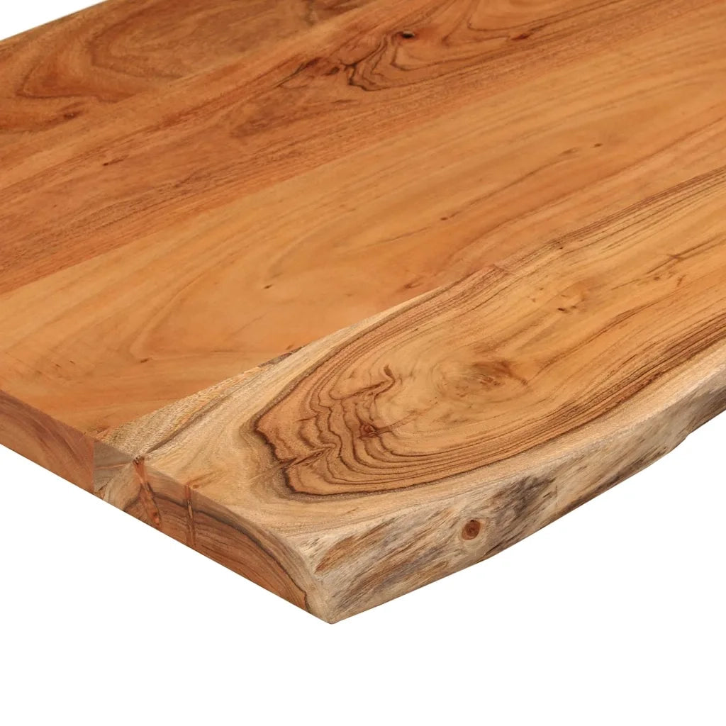 Piano Tavolo | Superficie Tavolo | Piano Scrivania 80x40x3,8 cm Rettangolare Legno Acacia Bordi Vivi