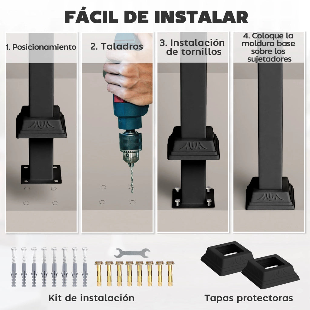 Barandilla per Scale ¨C Minimal ¨C Nero 71 cm