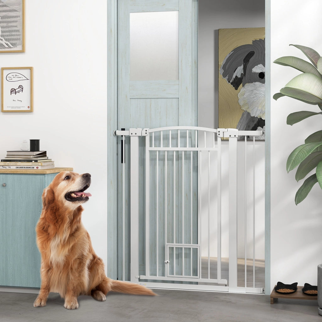 Barriera per cani e gatti ¨C zephmum ¨C Bianco, regolabile 76-102 cm