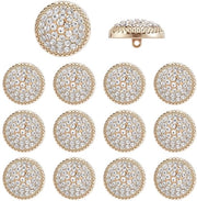Knop Decorativo a Cristalli - Ronde Decorazione - 18 mm - Per Accessori/Sneaker/Abbigliamento/Borse