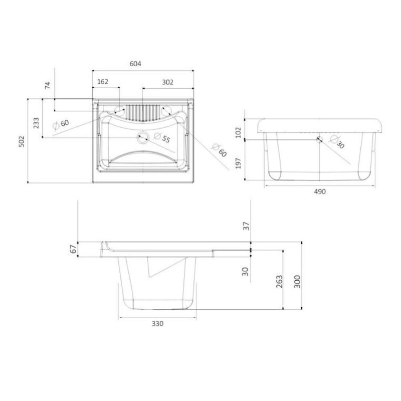 Mobile lavatoio Garden 60x50 cm 2 ante colore bianco