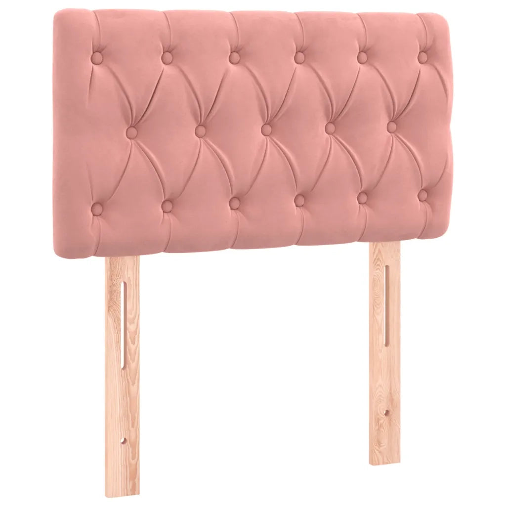 Letto singolo | Letto per adulti | Giroletto a Molle con Materasso Rosa 80x200 cm in Velluto