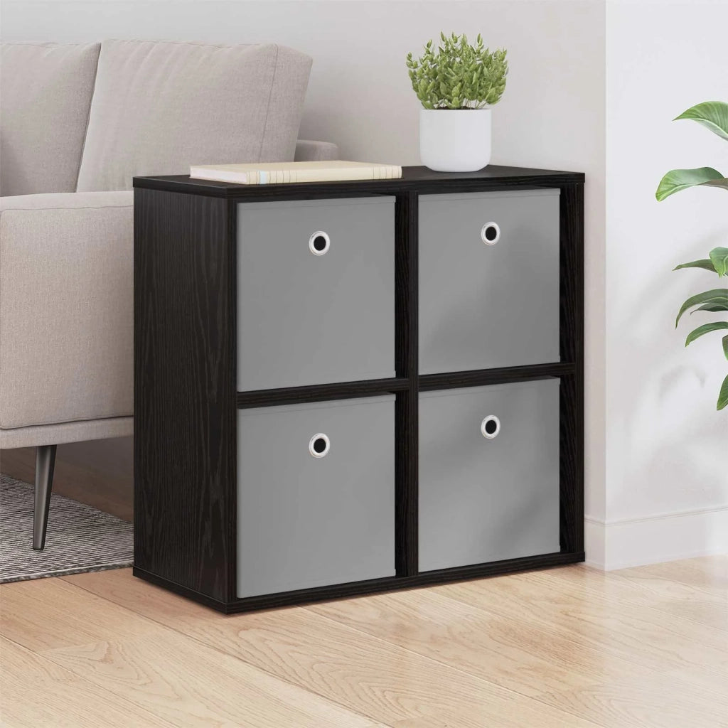 Credenza con cassetto Rovere Nero 59,5 x 27 x 57 cm 8000533
