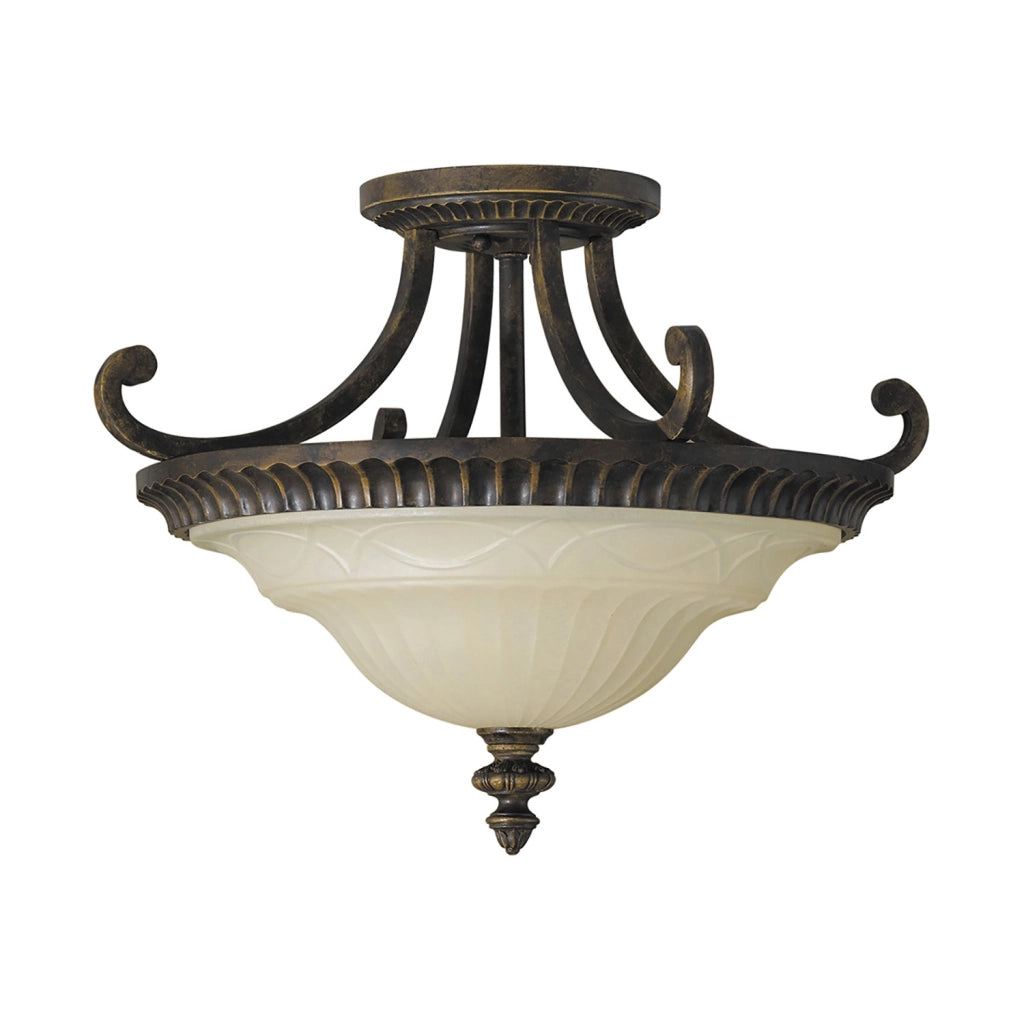 Lampada a Soffitto Industrial Nordico Trilogy Metallo Bronzo Antico 3 Luci E27