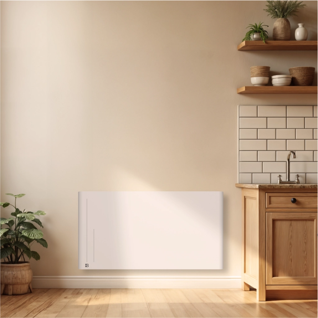 Radiatore elettrico fisso ad inerzia ceramica a secco 2000W ALBA orizzontale bianco