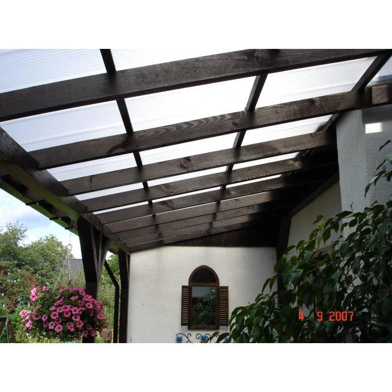 Lastra policarbonato alveolare spessore 10 mm 200 x 98 cm Trasparente