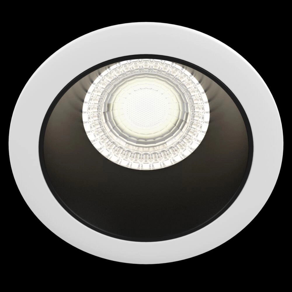 Faretto Da Incasso Moderno Share Alluminio Bianco 1 Luce Diffusore Nero