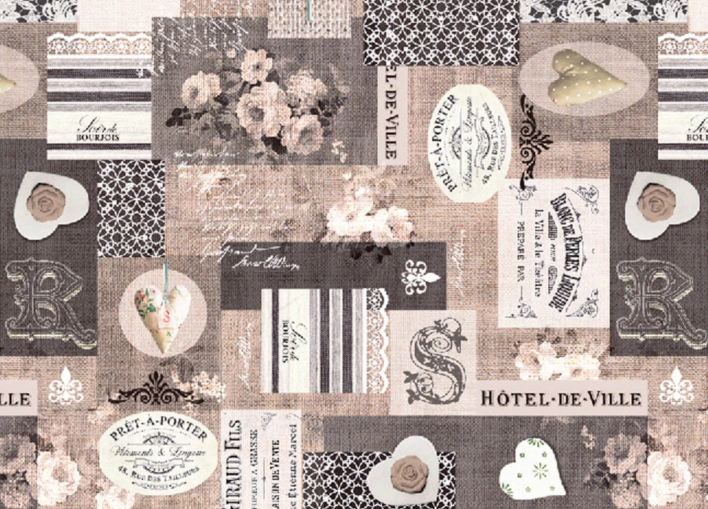 Tappeto Passatoia Antiscivolo Con Stampa Digitale Dis. Couture Paris - 50x140 - Heart&Roses