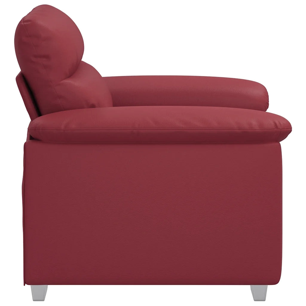 Poltrona Rosso Vino 100x81x84 cm in Similpelle 4105329