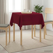 Tovaglia da Tavolo 5 pz Rosso Vino 90 x 90 cm Poliestere 42040176