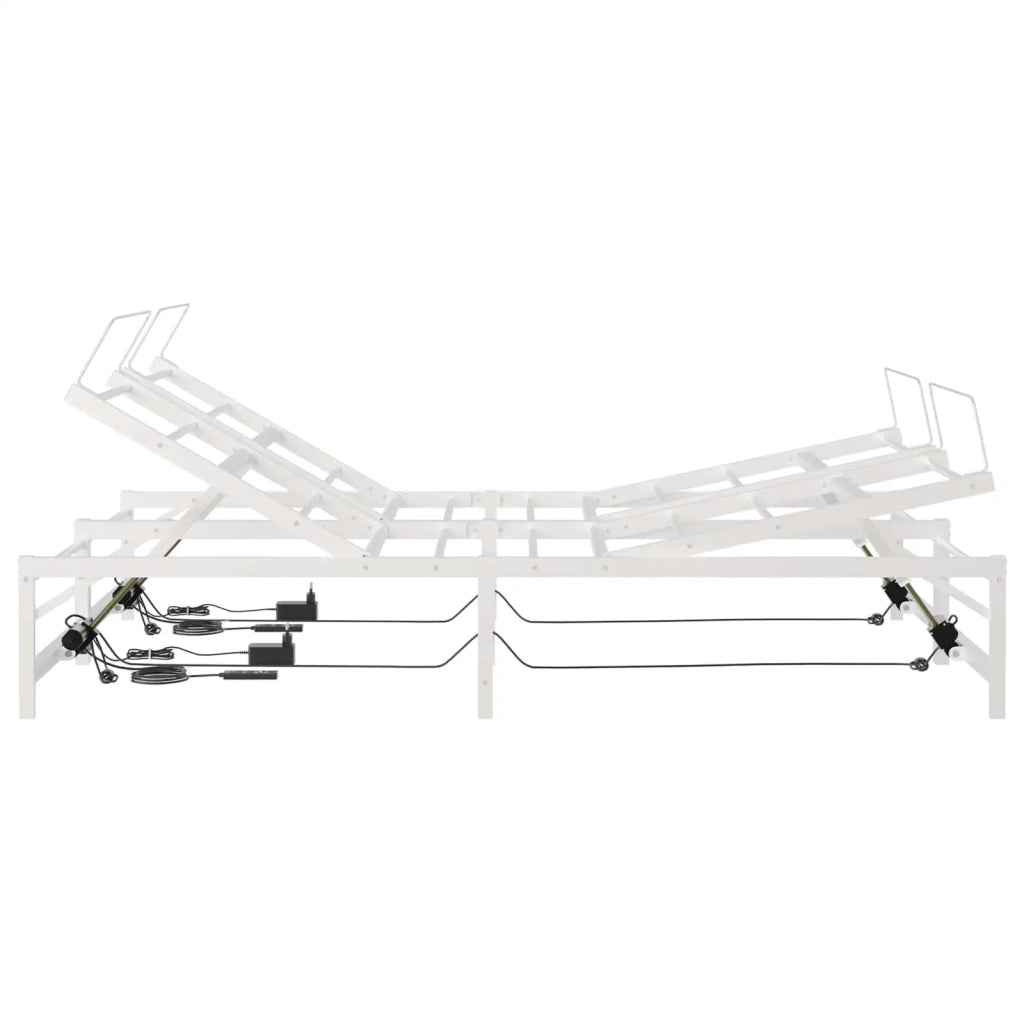 Telaio Letto Elettrico Regolabile Bianco 150 x 200 cm Acciaio 3438633