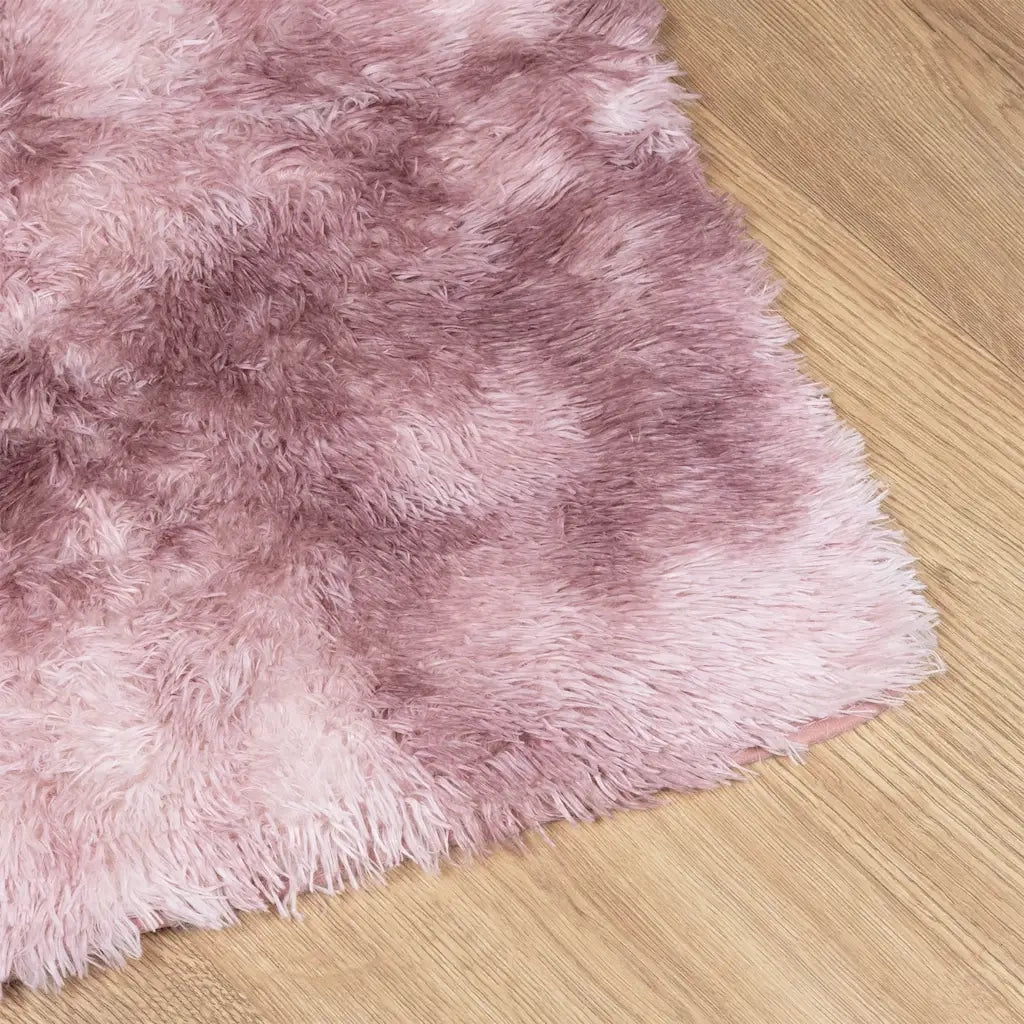 Tappeto Shaggy a Pelo Lungo NAVARRA Rosa Antico 200x200cm 4102881