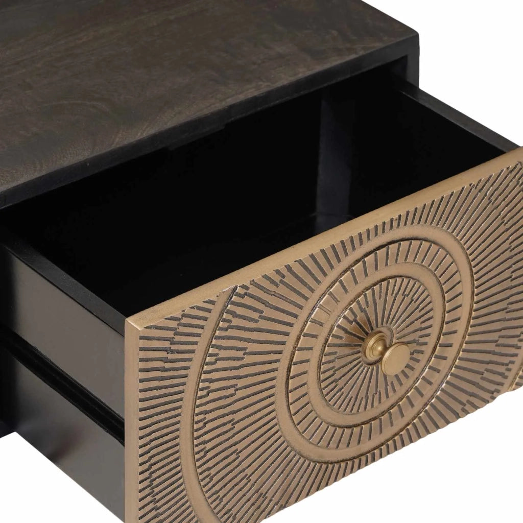 Comodino | Armadio da Notte | Mobiletto da notte a muro fatto a mano Marrone caff¨¨ 40 x 30 x 20 cm