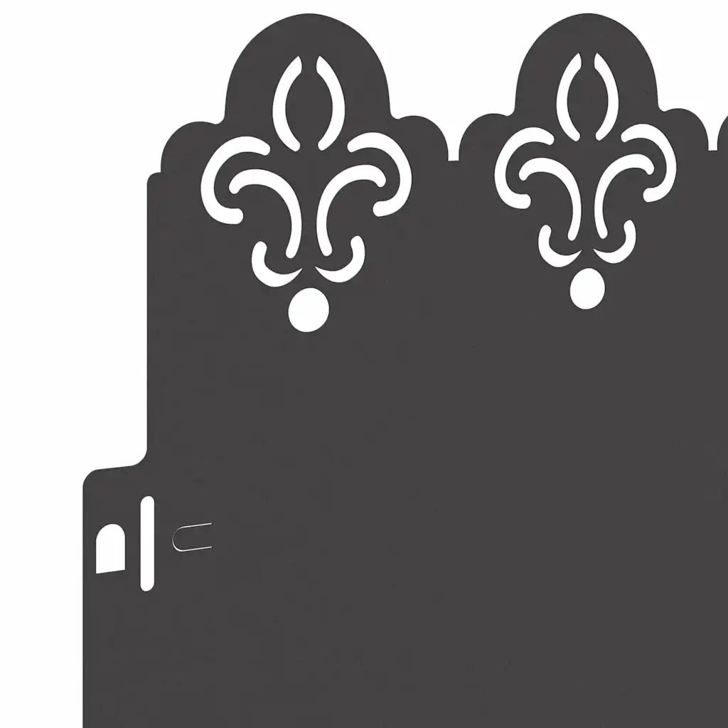 Bordure per prato 20 pz Nero 103 x 0,05 x 22 cm Acciaio CFW8320587