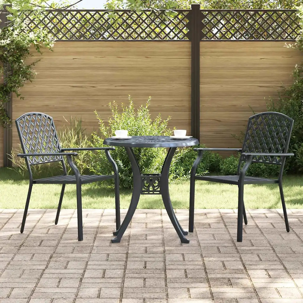 Sedia da Giardino 2 pz | Sedie da Esterno Antracite 56 x 65 x 89 cm Acciaio