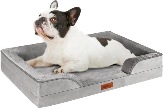 Letto per cani ortopedico per piccoli e medi cani - Schiuma con copertura rimovibile e lavabile, imbottitura impermeabile e fondo antiscivolo, M, 70 cm L x 58 cm P x 18 cm A