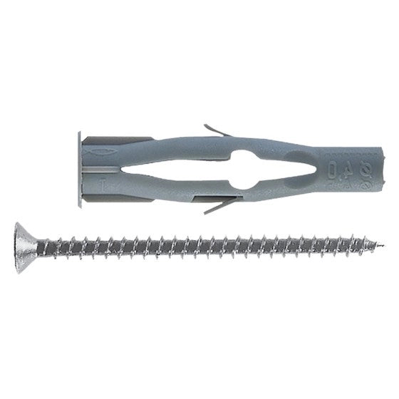 TASSELLO CON VITE 'FU-V' FU 8x50V - Ø 8x50 mm - vite 4,5x60 mm - 50 pezzi- FISCHER