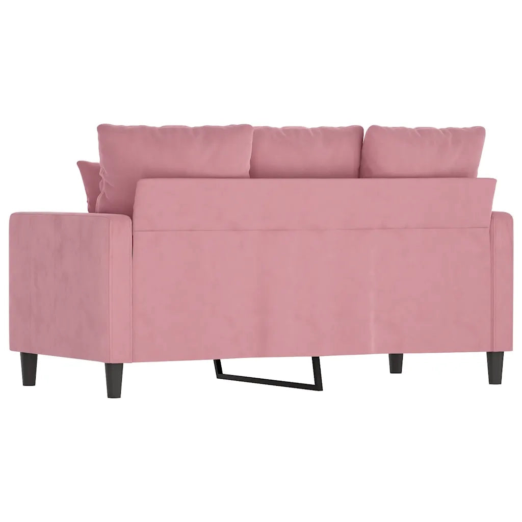 Divano | Divano da soggiorno | Sofa a 2 Posti Rosa 120 cm in Velluto