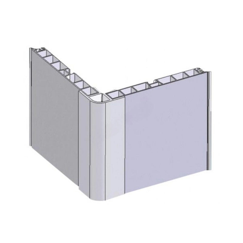 Angolare zoccolo in pvc rivestito alluminio H 10 cm.
