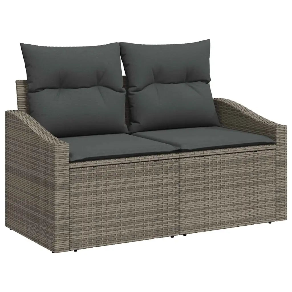 Set di divani con cuscino 6 pcs Grigio polyrattan 3346739