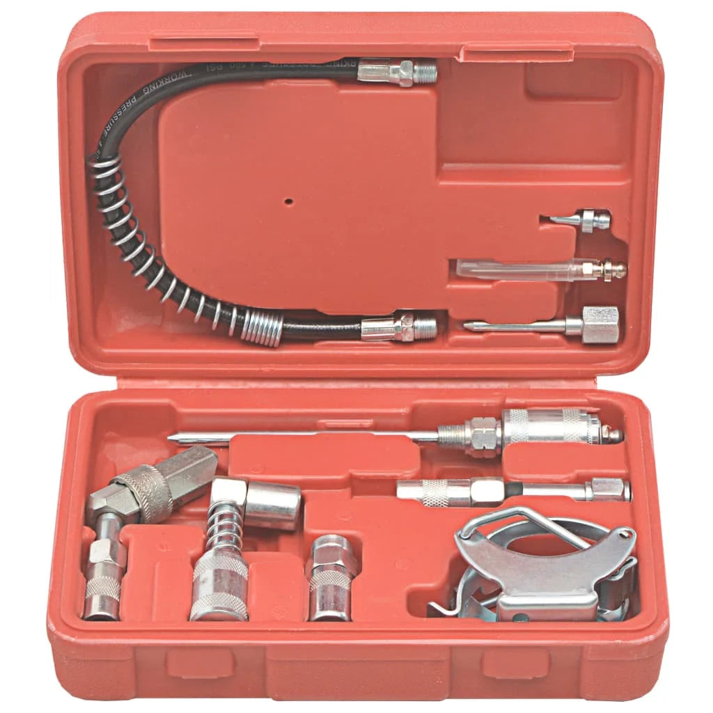 Kit di accessori per la lubrificazione da 11 pezzi per officina/garage (02_0004222)