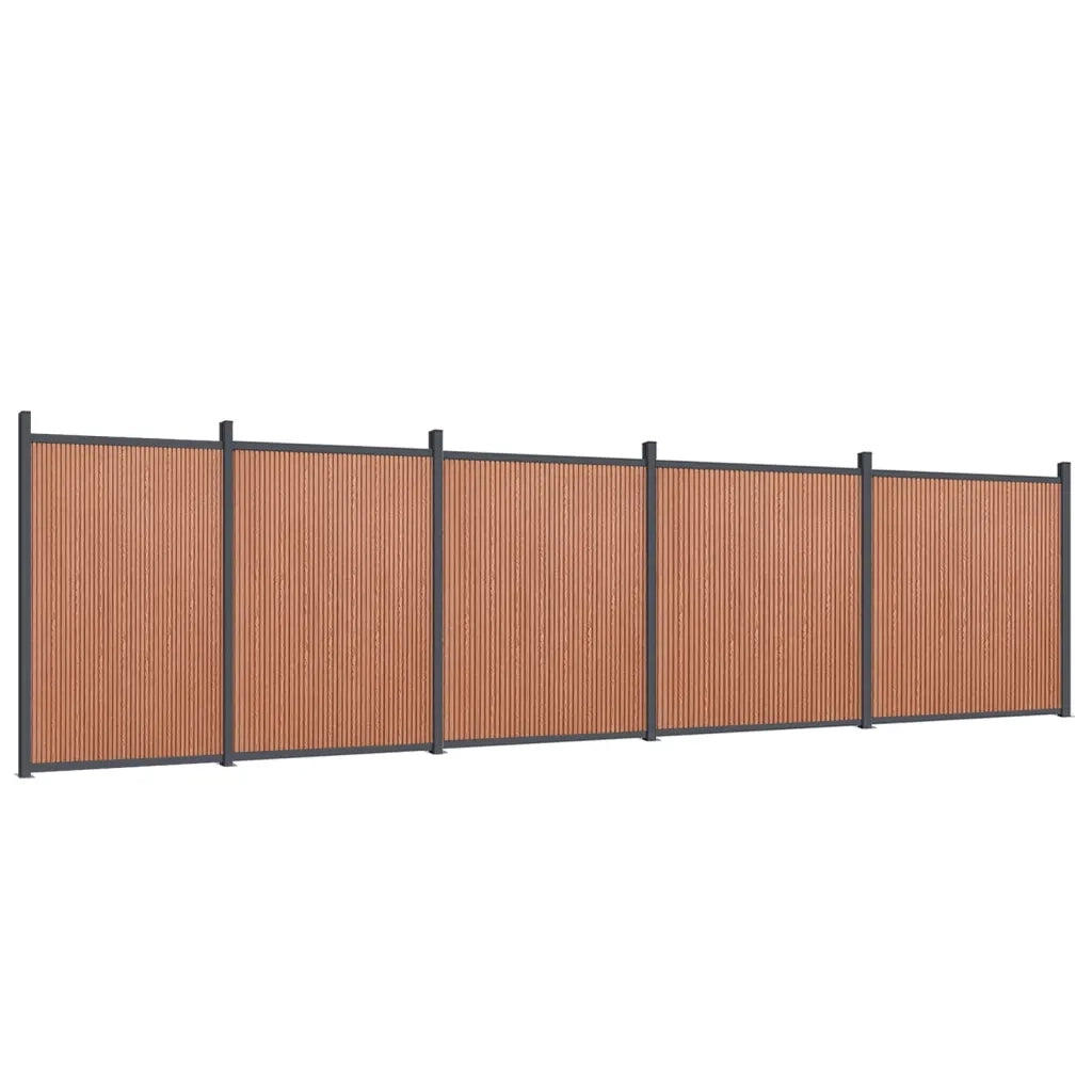 Pannello di Recinzione Marrone 872x186 cm in WPC 3282802