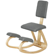 Sedia ergonomica inginocchiata, sgabello inginocchiato, sedia per la salute per casa, ufficio, meditazione, grigia