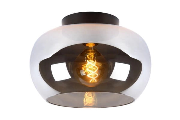 Lucide plafoniera Judi vetro metallizzato grigio E27