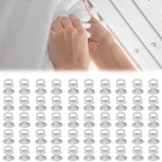 Haken per tenda a scomparsa 50 pezzi - Haken per tenda/Guidare per tenda - Plastica - Bianco - Nano-plastica - Haken per tenda per anelli/Rail