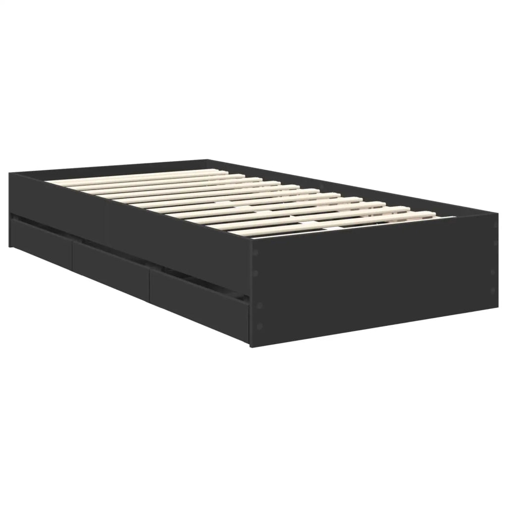Struttura del letto Nero 90 x 200 cm Legno Ingegnerizzato 3411153