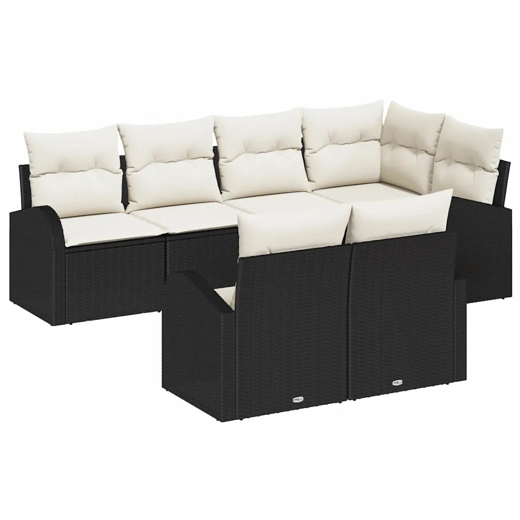 Set Divano da Giardino Nero polyrattan 3346077