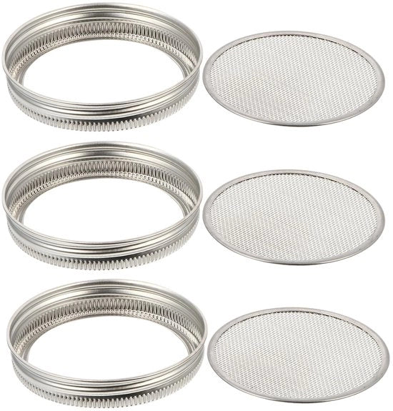 Deksel 86 mm - Supporto per coperchio - Bottiglia di conservazione - Acciaio inossidabile - Reticolo - Invecchiamento - Coperchio per bottiglia di conservazione