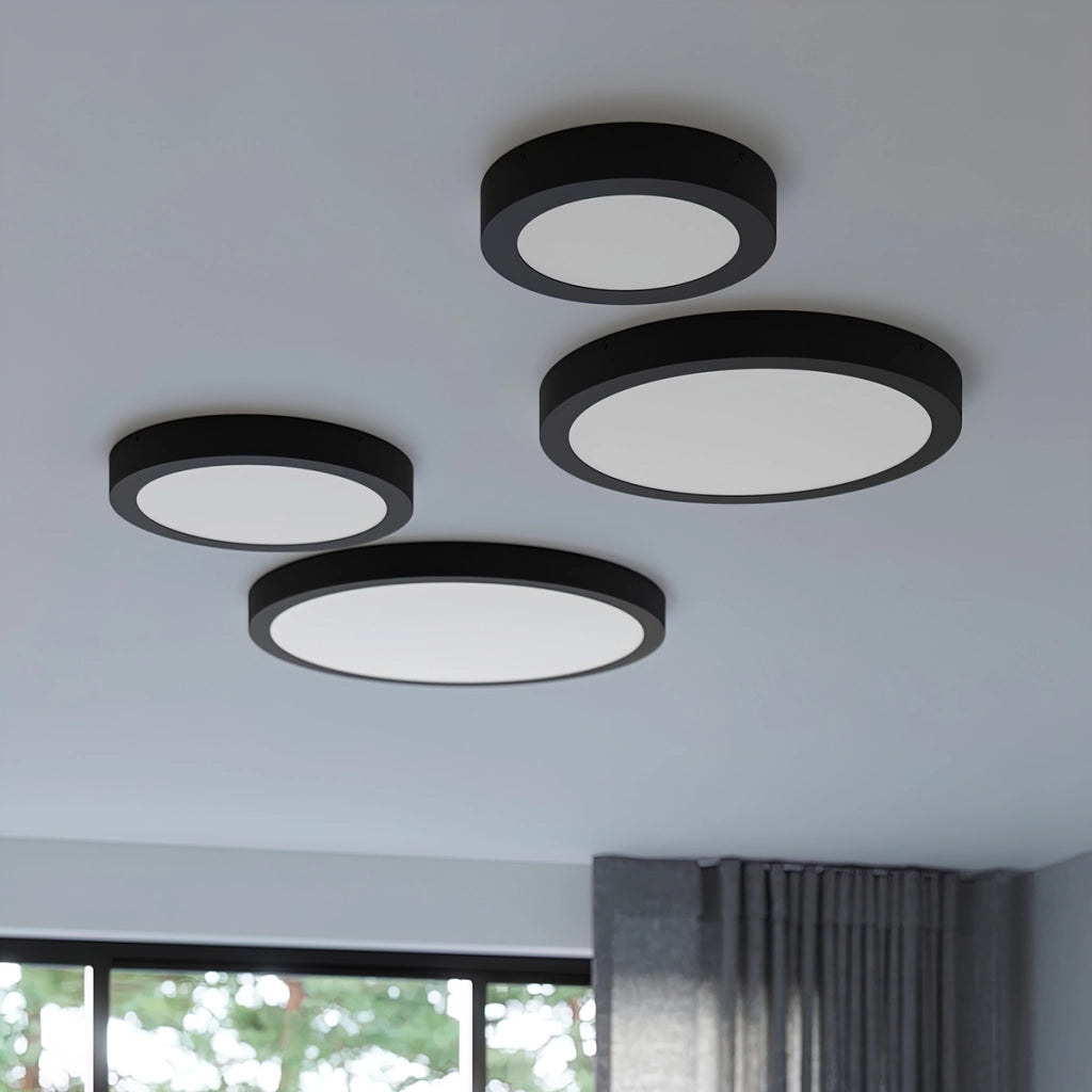 Lampada da soffitto a LED Onyx Deep Space 65W 5177lm 3000K Alluminio nero