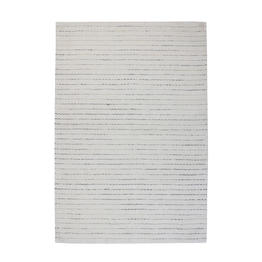 Tappeto Prime 100 Bianco e Grigio in Viscosa e Lana