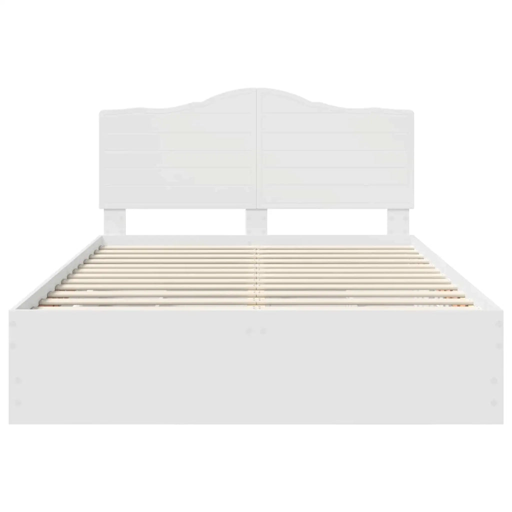 Letto matrimoniale | Letto per adulti | Struttura del letto Bianco 160 x 200 cm Legno Ingegnerizzato