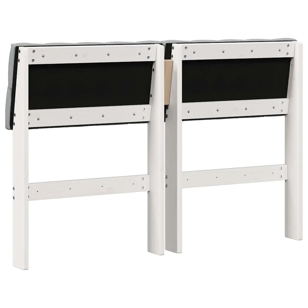 Testiera | Testata imbottita Grigio chiaro 120 cm Pino massello
