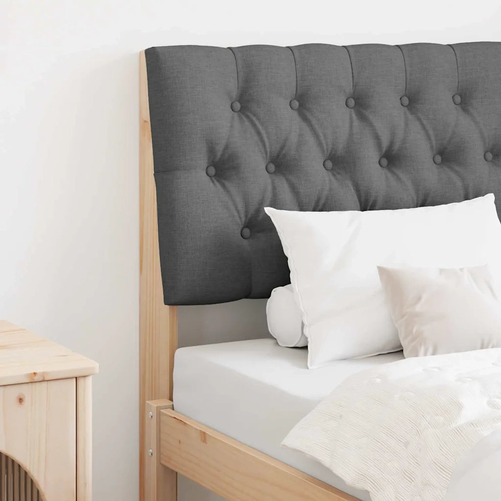 Testiera | Testata imbottita Grigio scuro 80 cm Pino massello