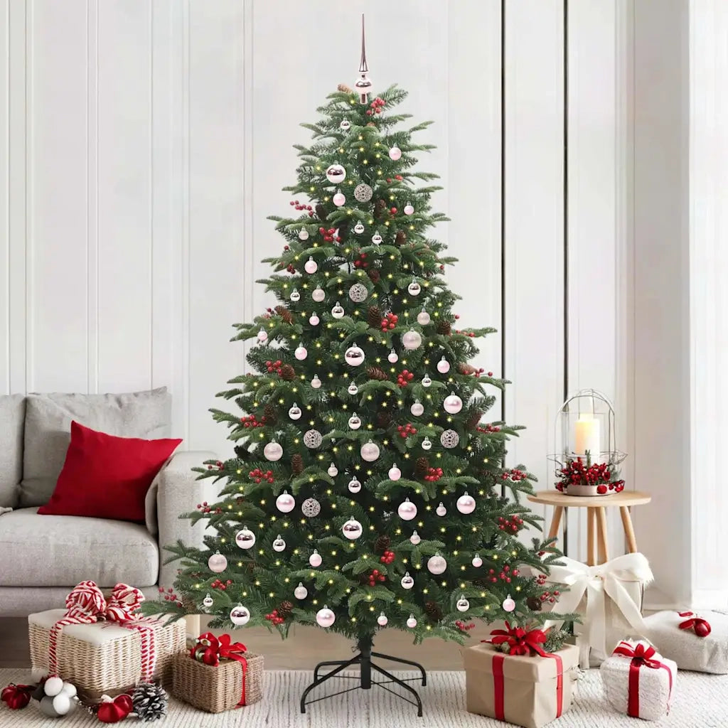 Albero di Natale artificiale con 300 LED Verde 210 cm 3395561