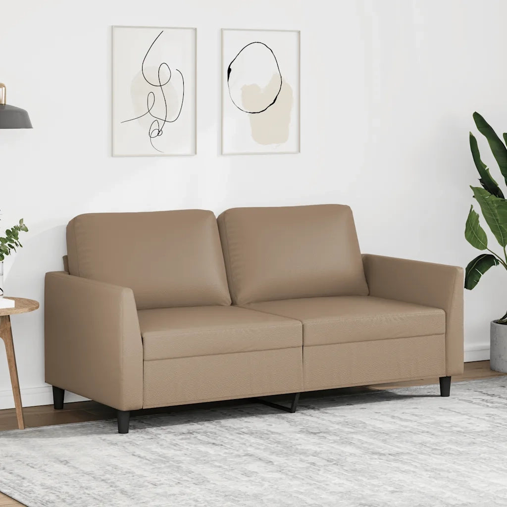 Divano a 2 Posti Cappuccino 140 cm in Similpelle 359337