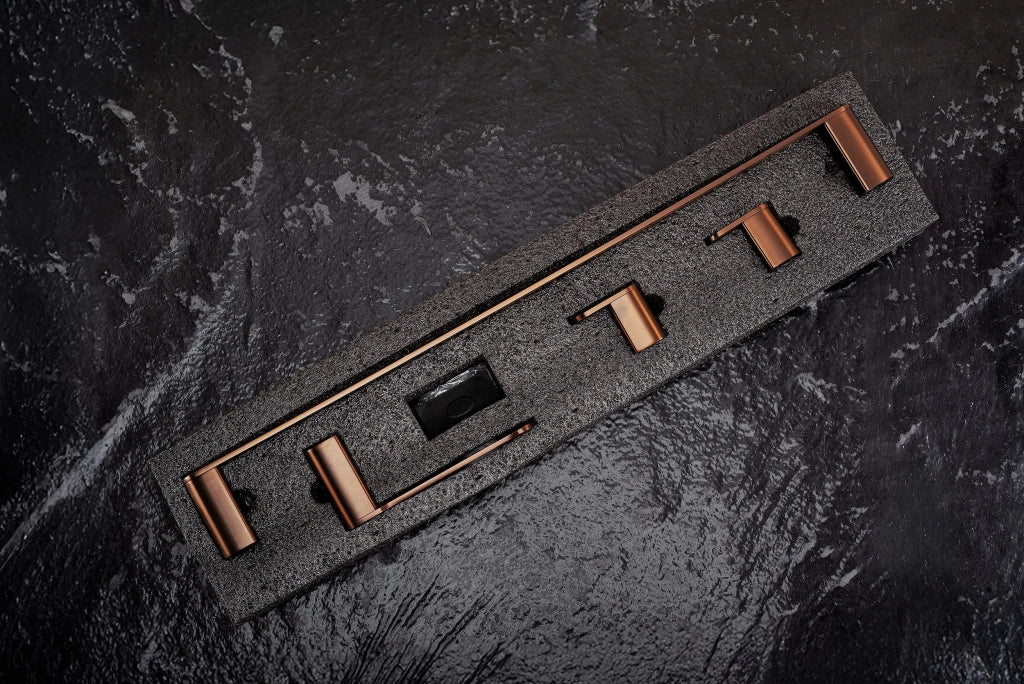 Set Accessori Da Bagno Mati Brush Copper 4 Pezzi